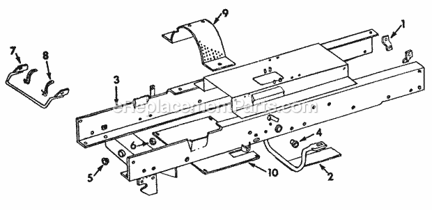 Frame & Connections Diagram and Parts List for 147 2050041U, 2050203U Cub Cadet Lawn Tractor